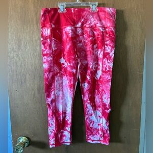 Constantly Varied Gear CVG Dye Hard Red Capri Leggings